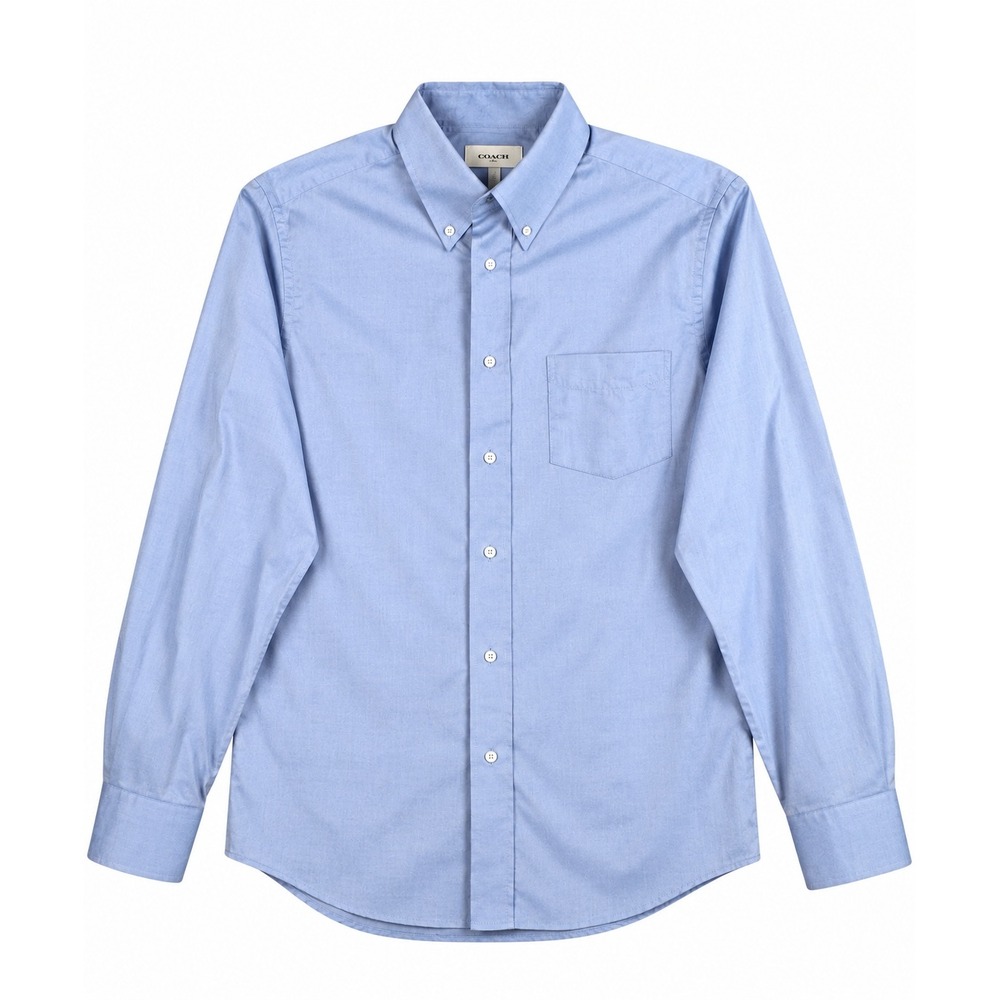 Coach 1941 Men's M Light Blue Oxford Button Down Shirt Cotton Made in Portugal